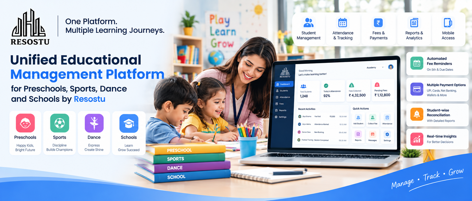 How Modern Institutes Scale Preschools, Sports, and Academies Under One Digital Roof
